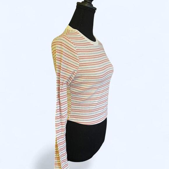 Charlotte Russe Vintage Y2K pink and grey striped shirt Size Small - Picture 3 of 6